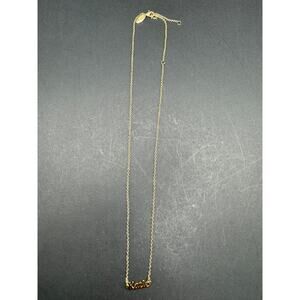 MDB Signed Gold Tone Chain Katie Name Pendant Long Necklace Fashion Jewelry